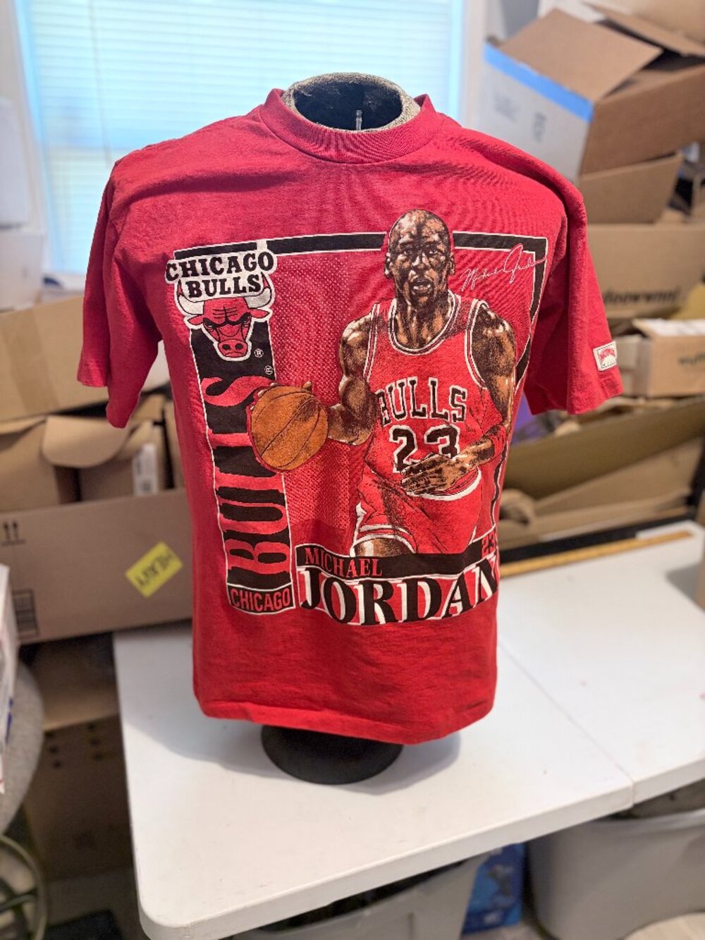 Vintage 90s Michael Jordan Chicago Bulls Nutmeg Double-Sided T-Shirt